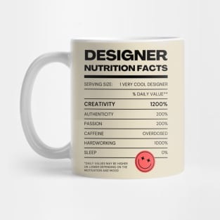 Designer Nutrition Facts Mug